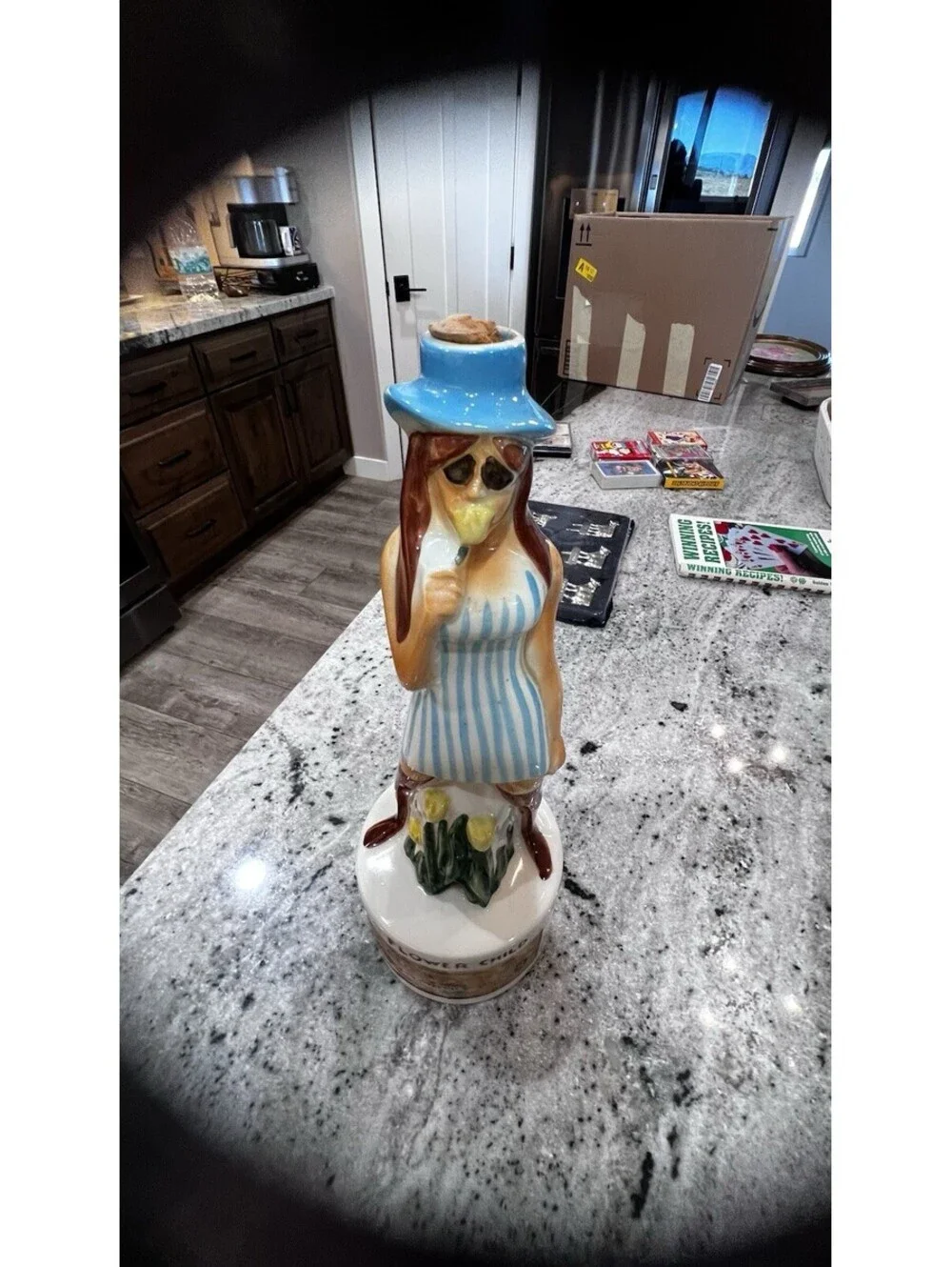 Vintage Maloney Bourbon Decanter Limited Edition Flower Child Bar Man Cave